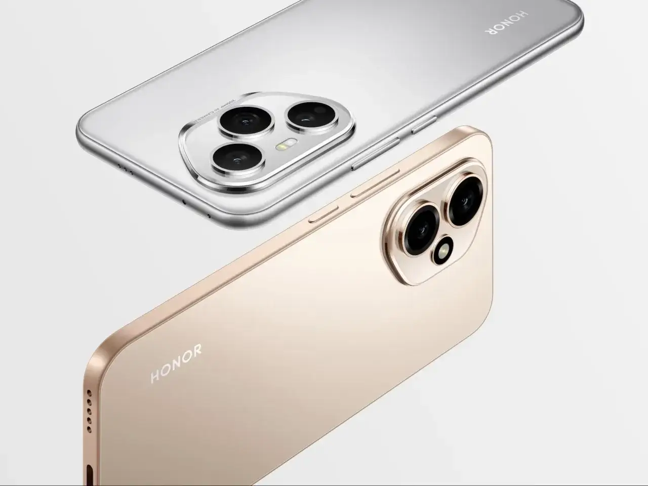 Dwa telefony Honor w kolorze srebrnym i złotym. Szukasz jaki telefon do 3000? Te modele mają imponujące aparaty.