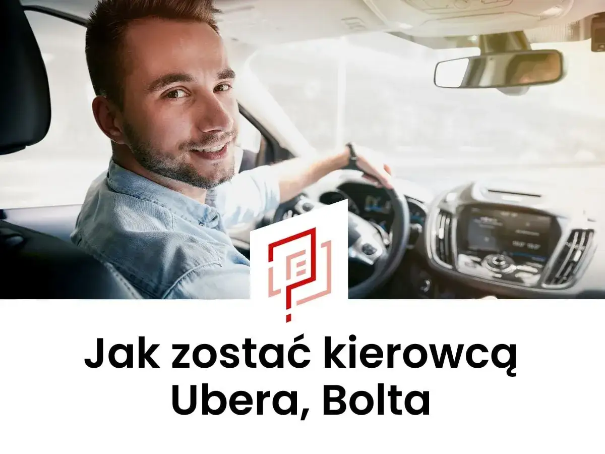 Uśmiechnięty mężczyzna za kierownicą samochodu. Dowiedz się, jak zostać kierowcą Ubera i zacząć zarabiać.