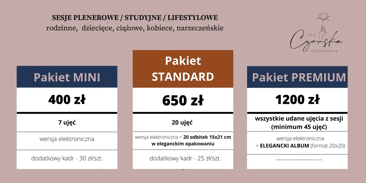 Portret u fotografa: Ile kosztuje? Ceny, pakiety, uniknij ukrytych kosztów.