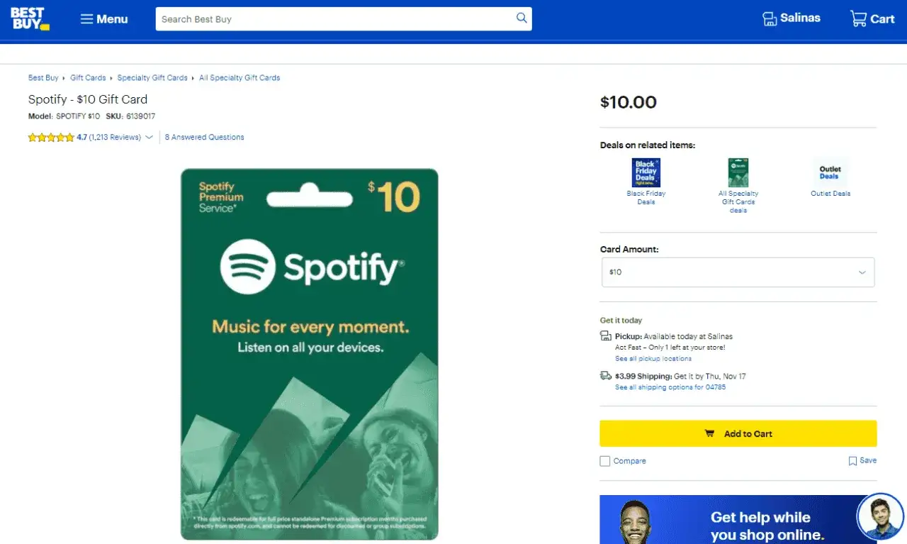Jak użyć karty podarunkowej Spotify: 5 prostych kroków