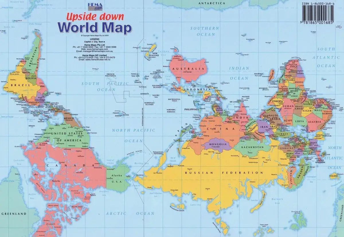 Dlaczego australijska mapa świata wywraca naszą rzeczywistość do góry nogami