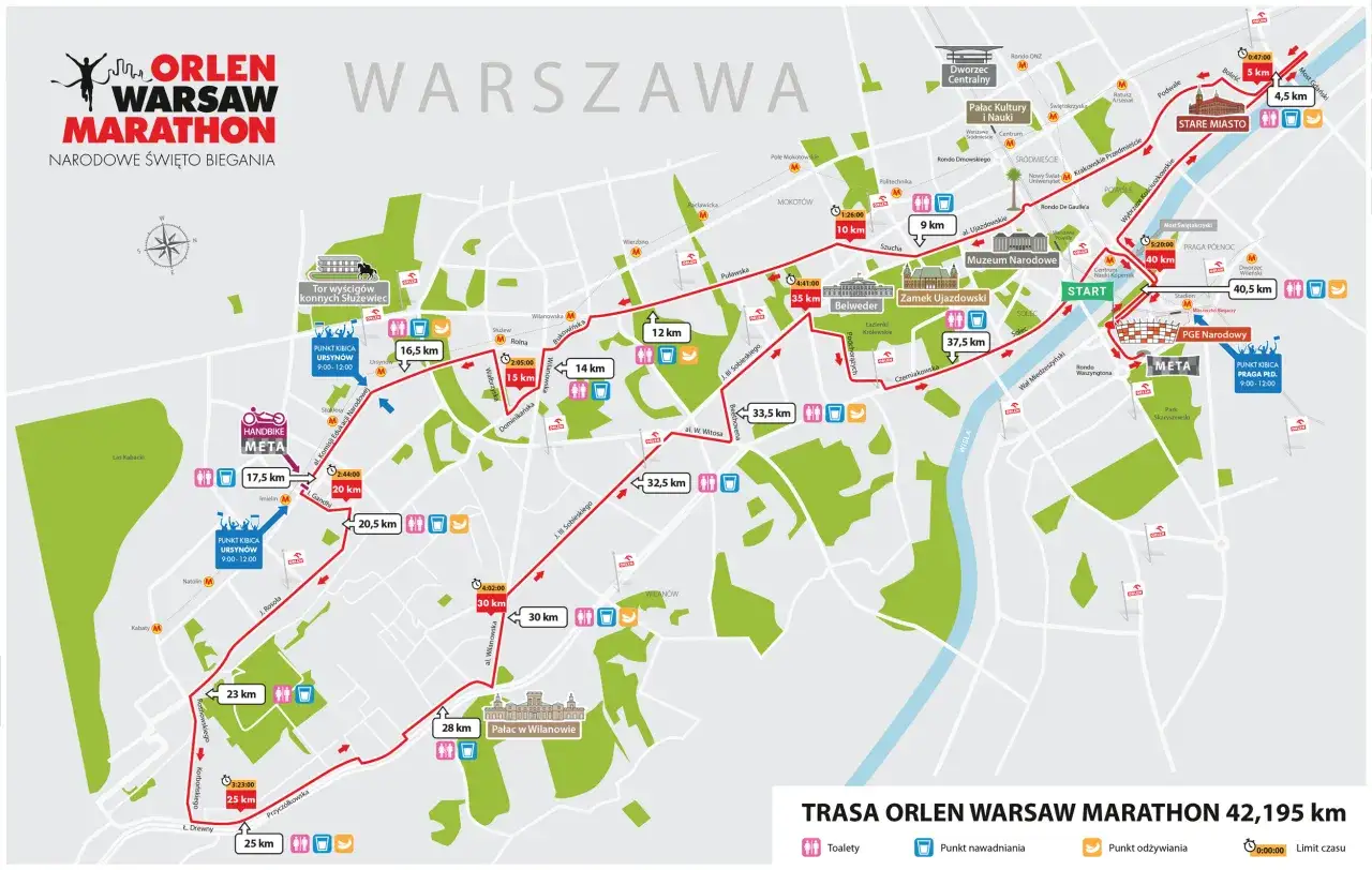 Orlen maraton o której start? Godzina, trasa i atrakcje w Warszawie.