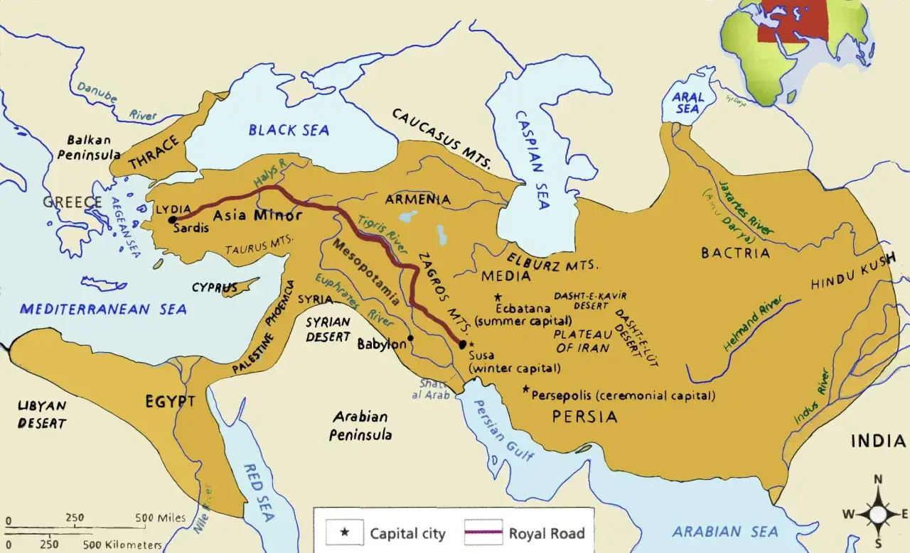Starożytna Persja mapa: odkryj granice potężnego imperium