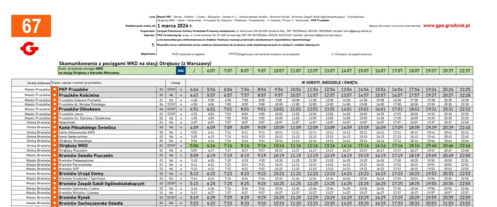 Aktualny rozkład jazdy busów Radom Pionki – nie przegap odjazdu!