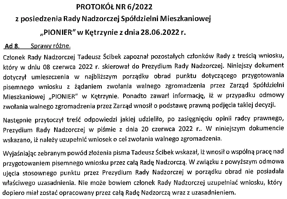 Kto kontroluje prezesa spółdzielni? Rada Nadzorcza i Walne Zgromadzenie