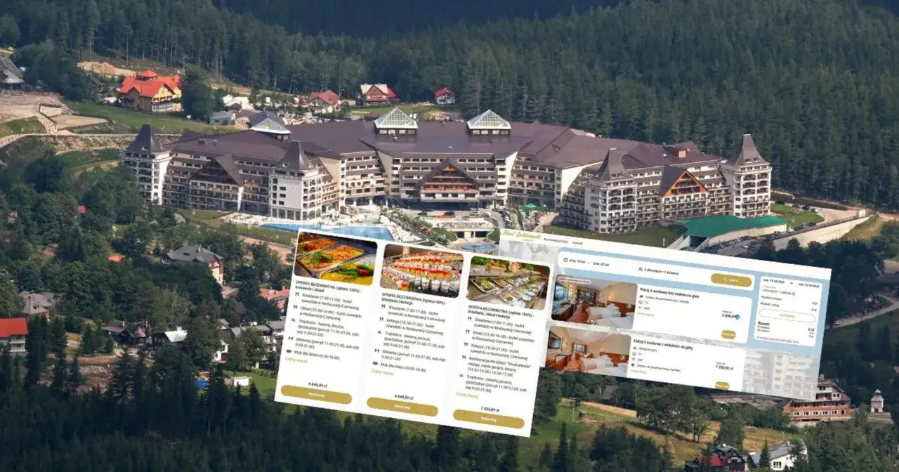 Sprawdź, ile kosztuje noc w Hotelu Gołębiewski. Widok na góry i baseny zachęcają do rezerwacji.