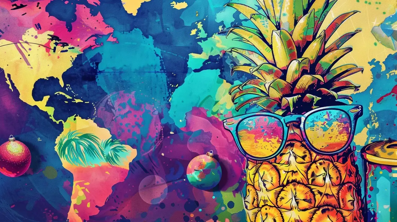 Kolorowanki na literę A - ananas, borowik, bombka, kontynenty, okulary