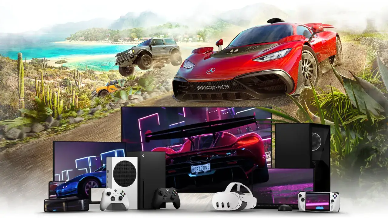 Graj w gry wyścigowe na konsoli Xbox, PC lub urządzeniach mobilnych dzięki Xbox Cloud Gaming. Zobacz samochody i krajobrazy z gry.