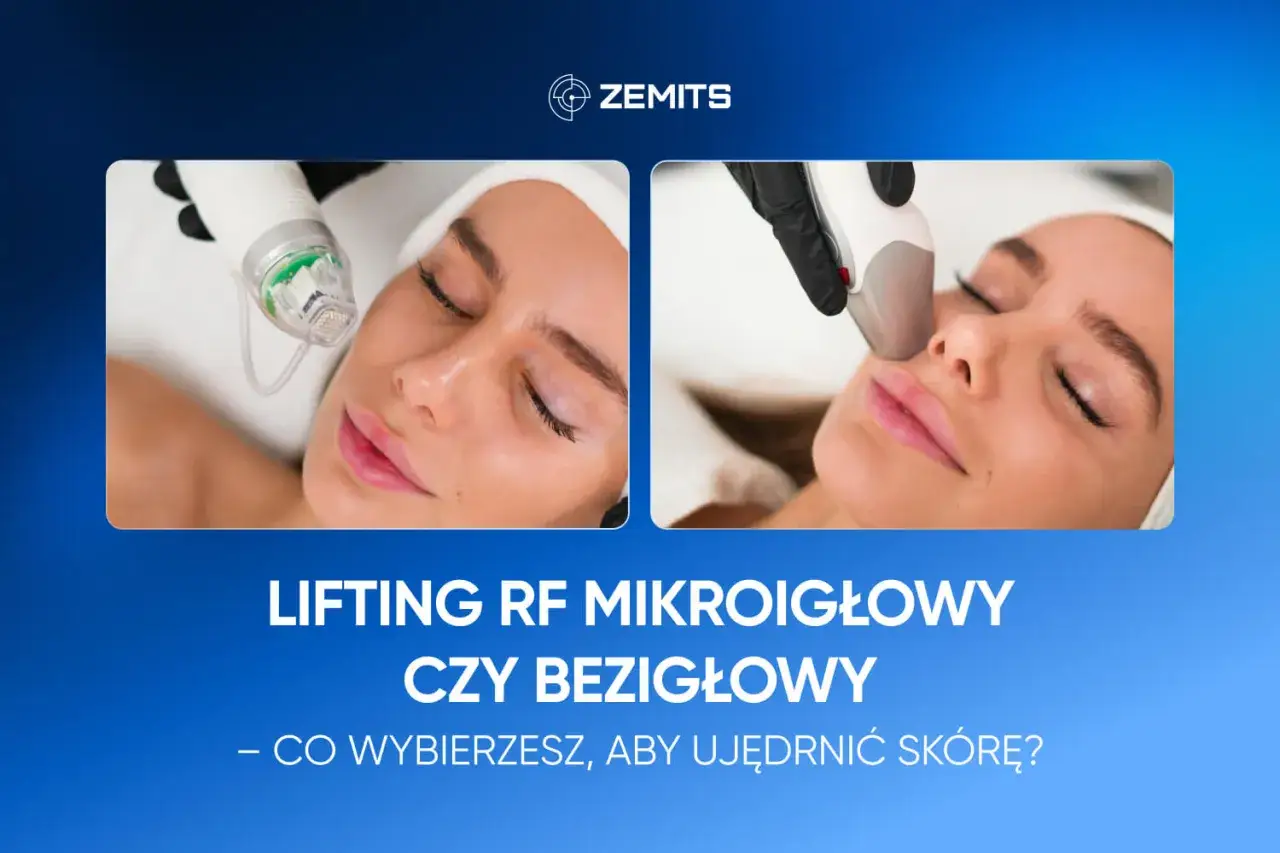 Dwa ujęcia zabiegu liftingu RF na twarz. Wybierz vivace zabieg dla jędrnej skóry.