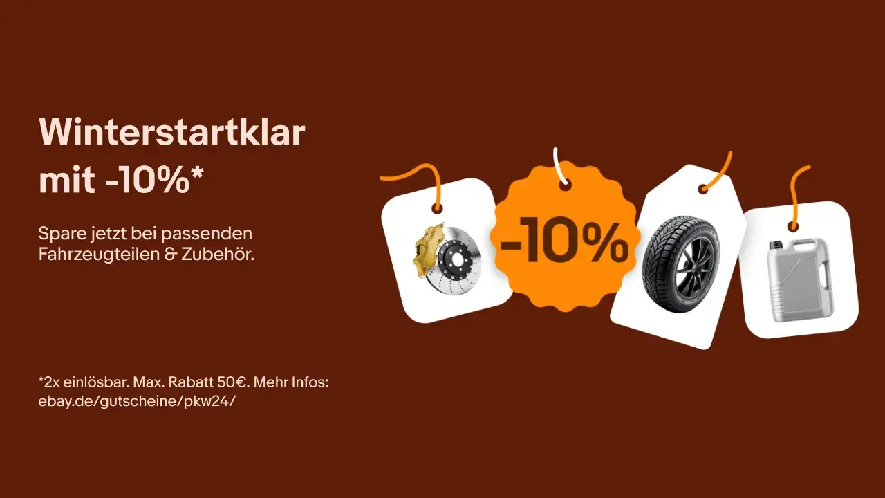 Winter-Rabatt auf Autoteile: Bremsscheibe, Reifen, Kanister & -10% Gutschein.
