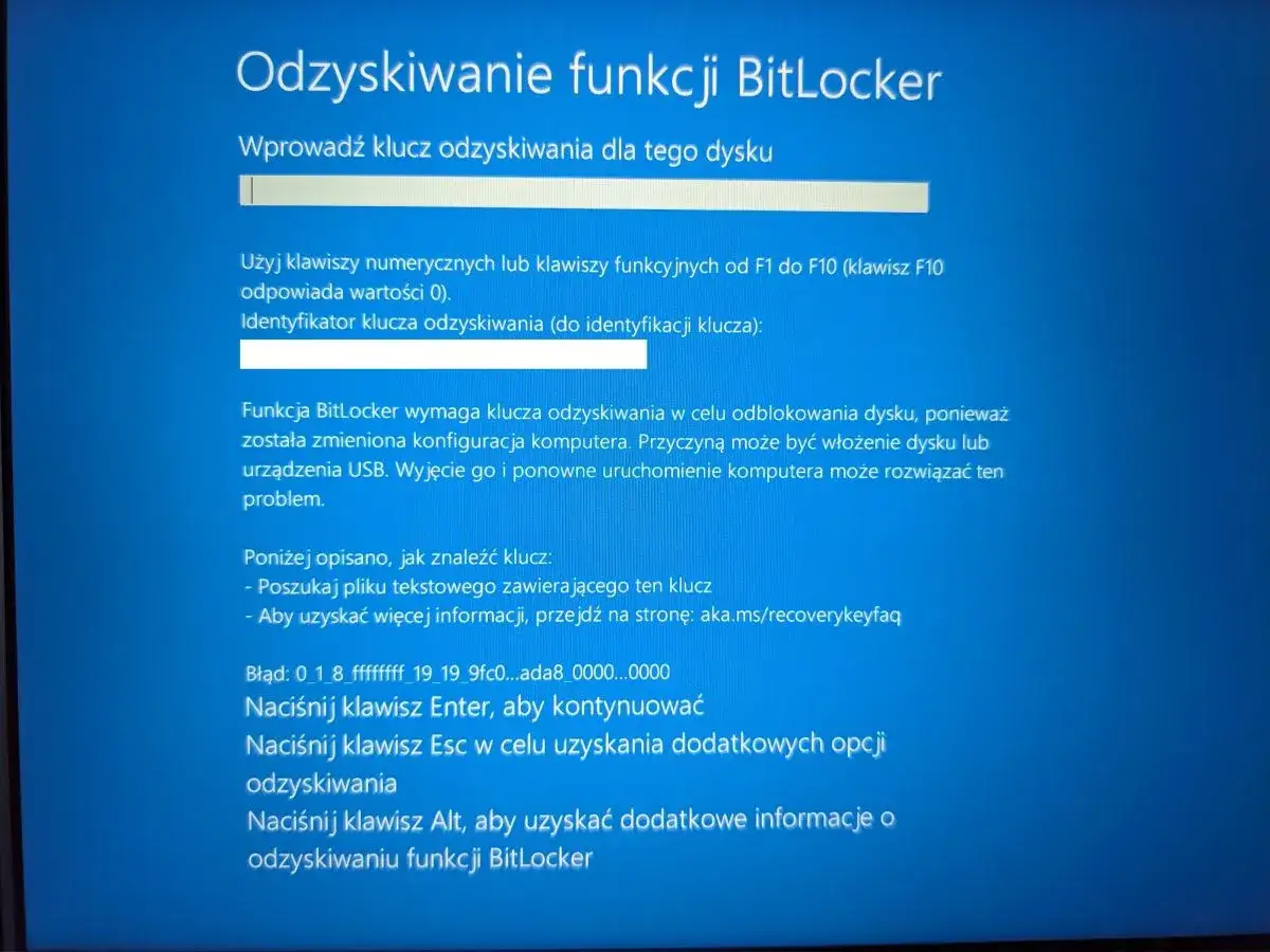 Ekran odzyskiwania BitLocker. Wpisz klucz odzyskiwania, aby odblokować dysk. Dowiedz się, bootloader co to, gdy napotkasz ten problem.
