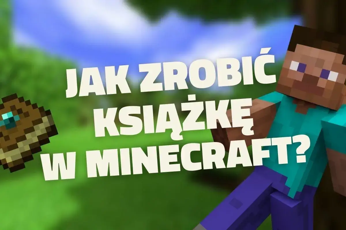 Steve z Minecrafta pokazuje, jak zrobić książkę w grze.