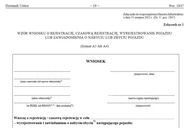 Jak wypełnić wniosek o przerejestrowanie auta: Praktyczny wzór
