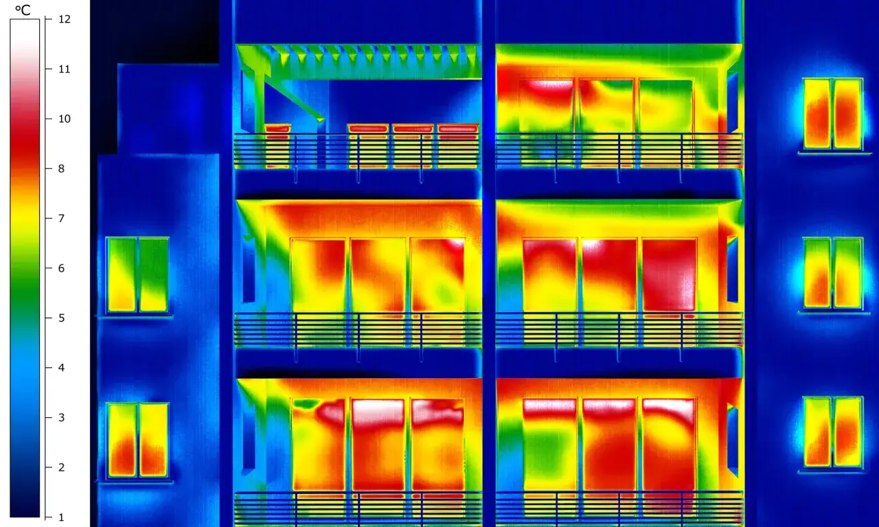 Audytor wykonuje szczegółowe badanie termowizyjne – czym polega audyt energetyczny i kiedy należy przeprowadzić audyt energetyczny.