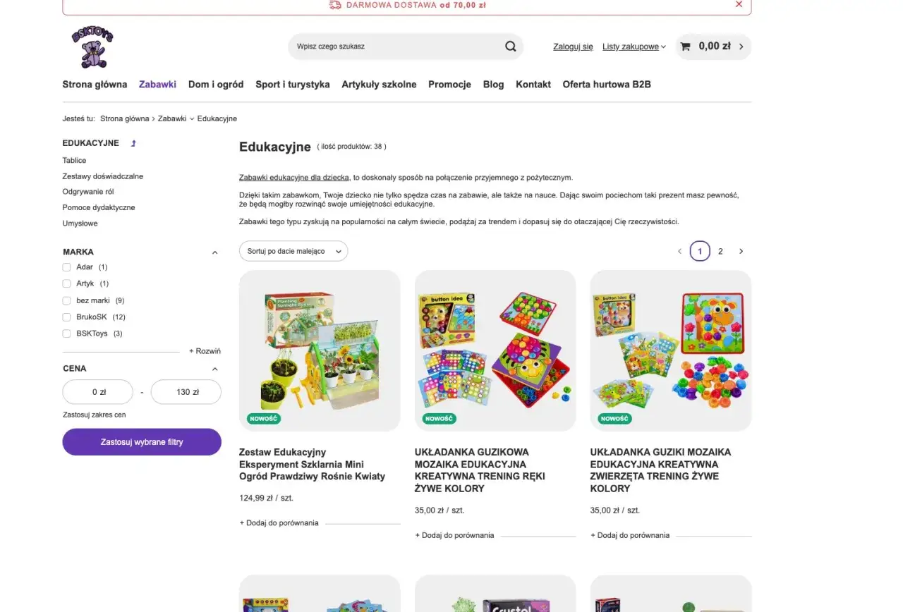 	Zabawki edukacyjne