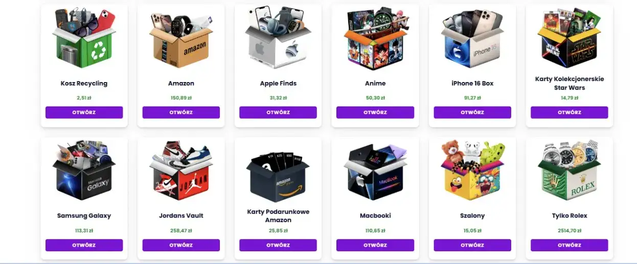 Mystery boxy od JemLit o różnej tematyce