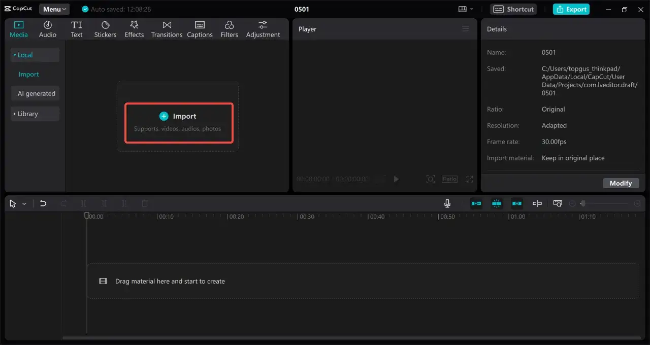 W CapCut możesz przyspieszyć film. Kliknij 
