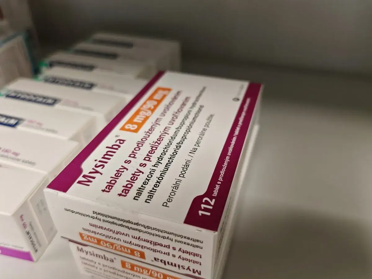 Opakowanie leku Mysimba 8 mg/90 mg. Warto pamiętać o potencjalnych mysimba skutki uboczne.