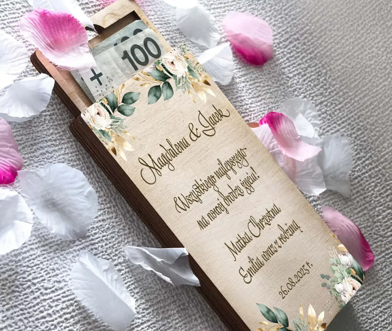 prezenty ślubne koperty różne kwoty