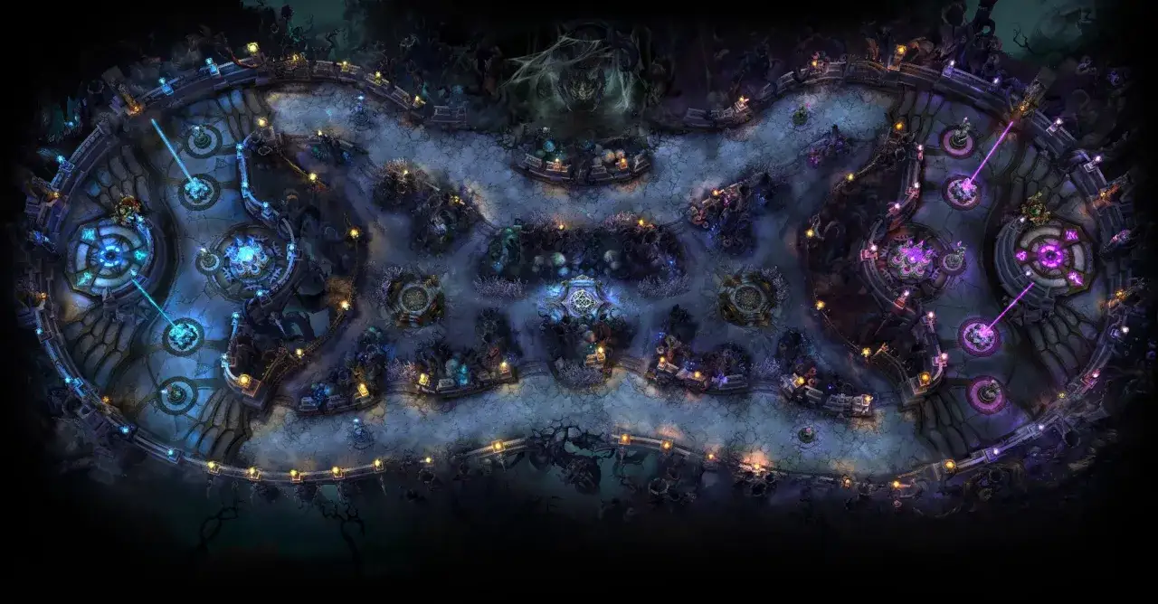 League of Legends mapa z rolami