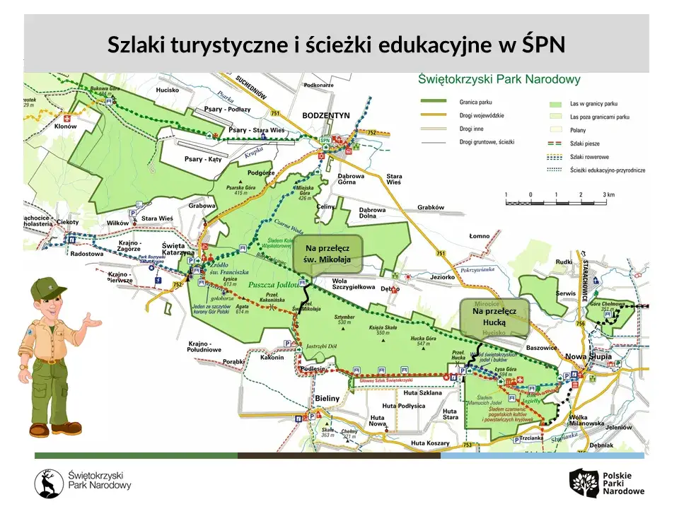 Łysica Święty Krzyż szlak mapa