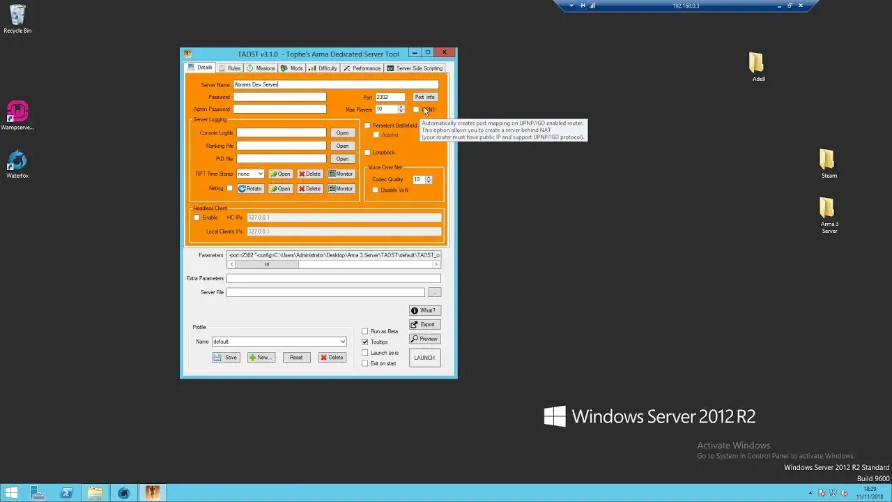 TADST Arma 3 server manager