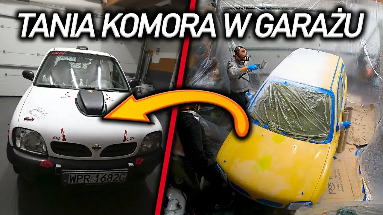 Narzędzia do lakierowania samochodu w garażu