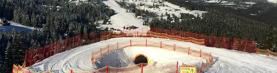Janské Lázně snowpark setup przeszkody