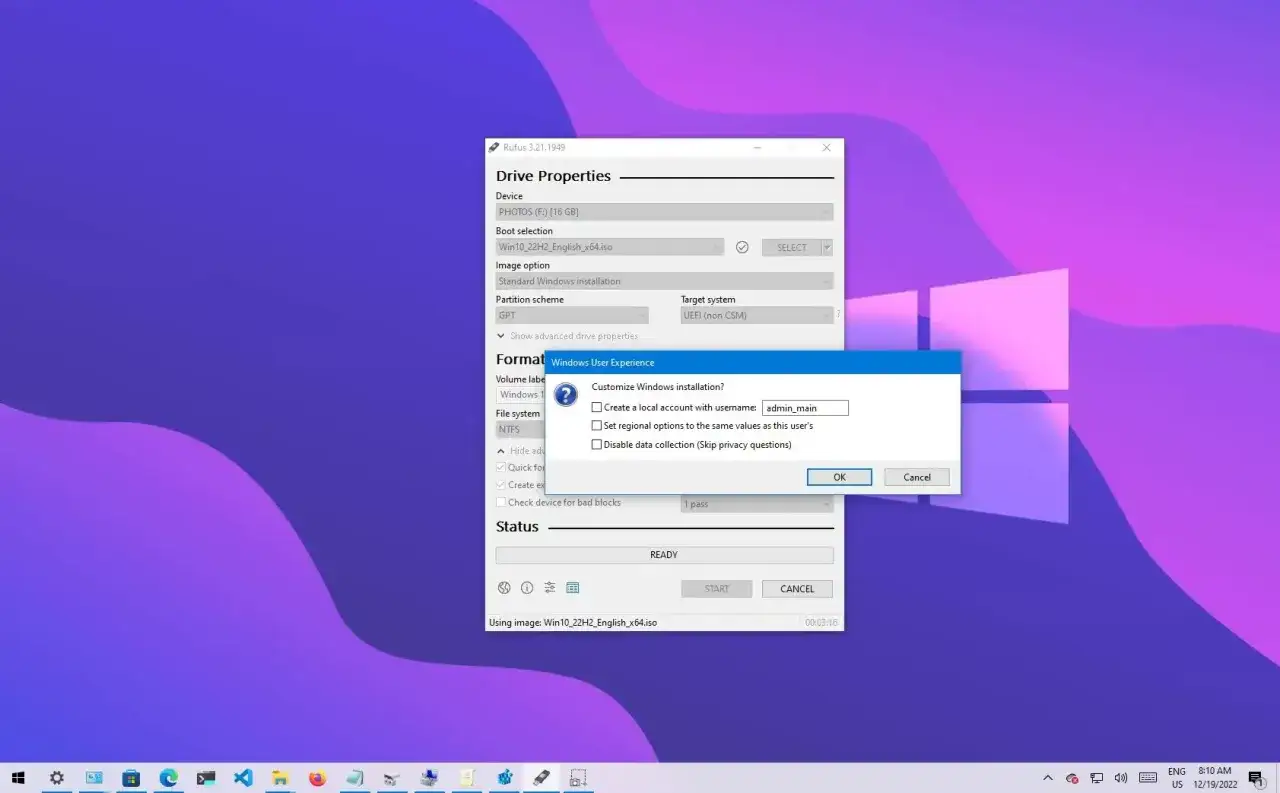 rufus program windows 10 iso