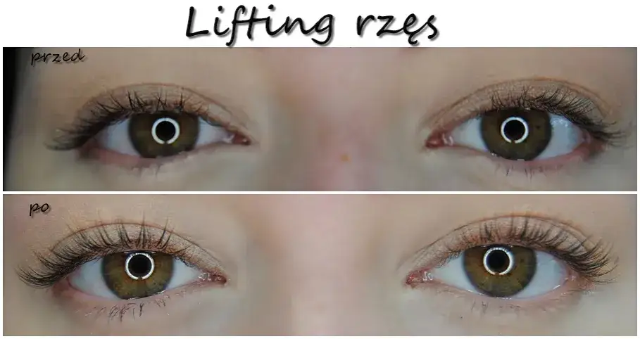 Lifting rzęs przed i po por&oacute;wnanie efekt&oacute;w