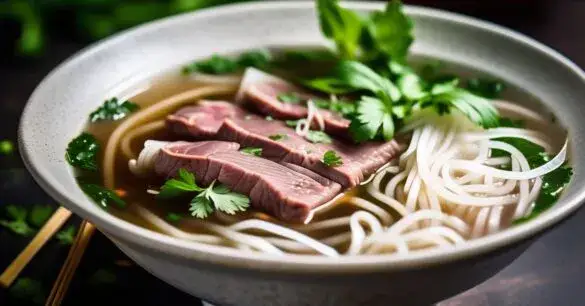 spos&oacute;b serwowania zupy pho z dodatkami