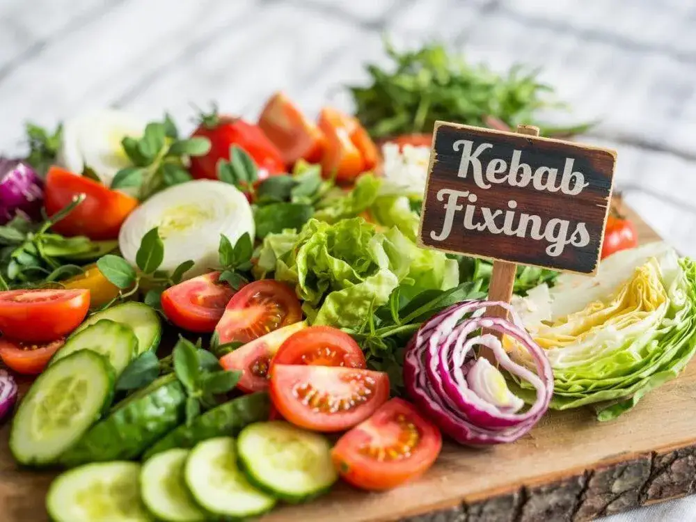 Tureckie dodatki do kebaba, cebula z sumakiem, grillowane warzywa