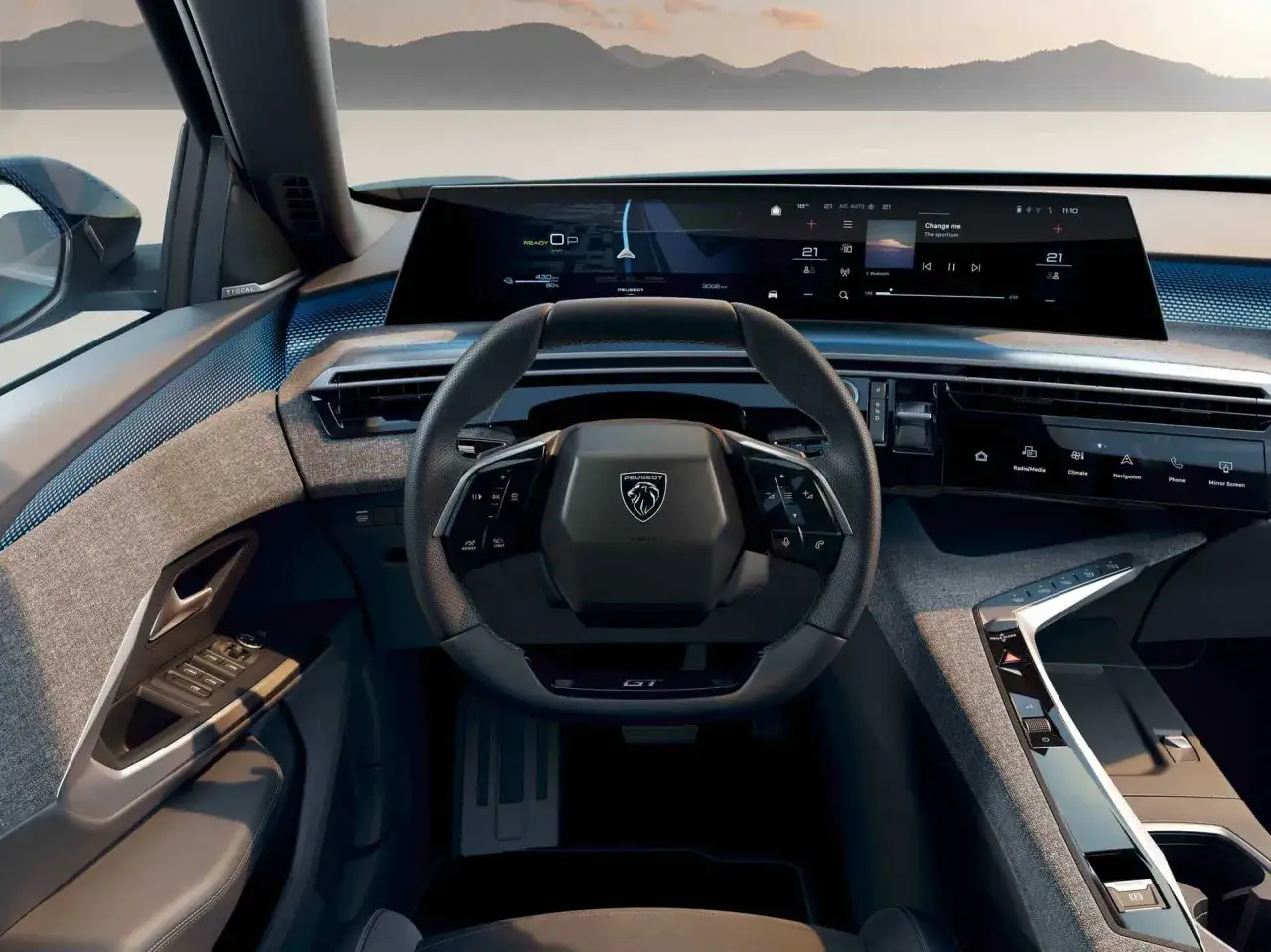 Peugeot 5008 wnętrze kokpit skrzynia biegów EAT8