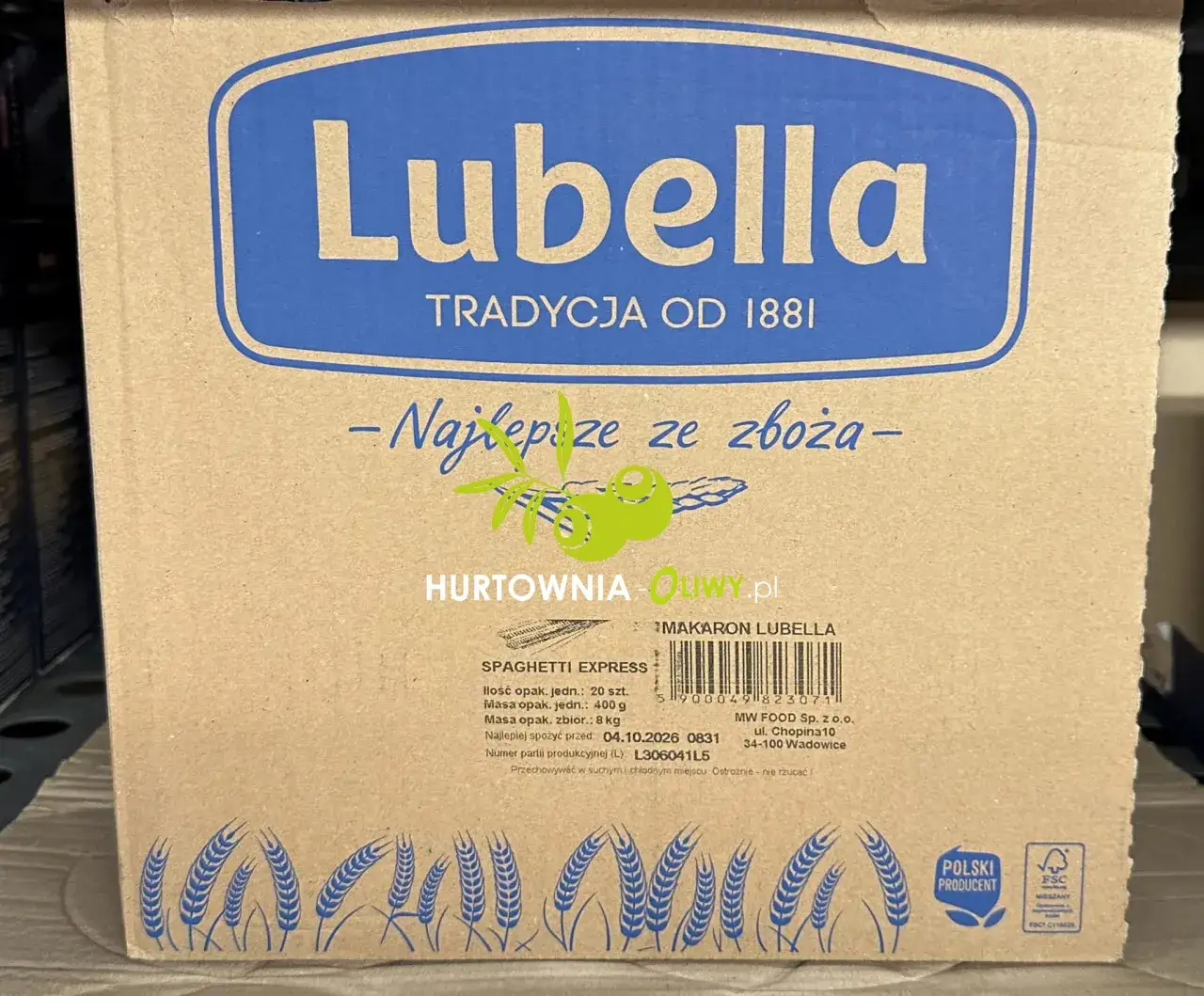 różne rodzaje makaronu spaghetti Lubella opakowania