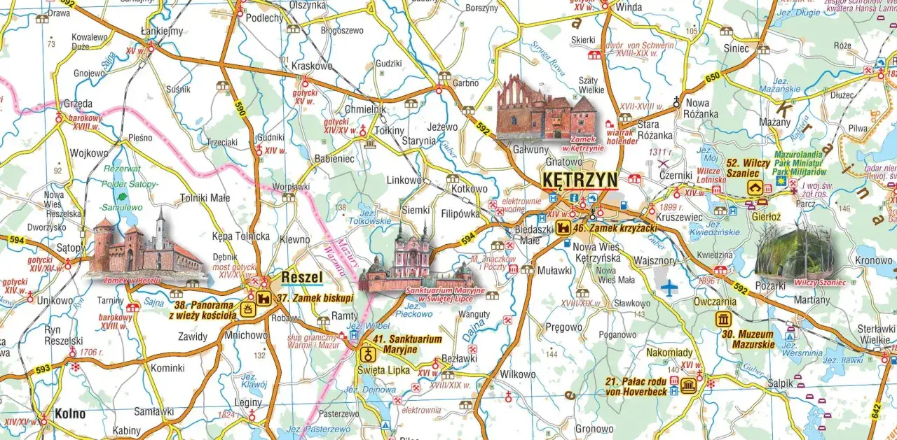 Mapa Mazur atrakcje dla dzieci