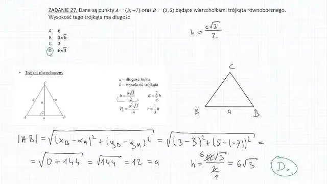 Wzór sznurowadłowy geometria analityczna