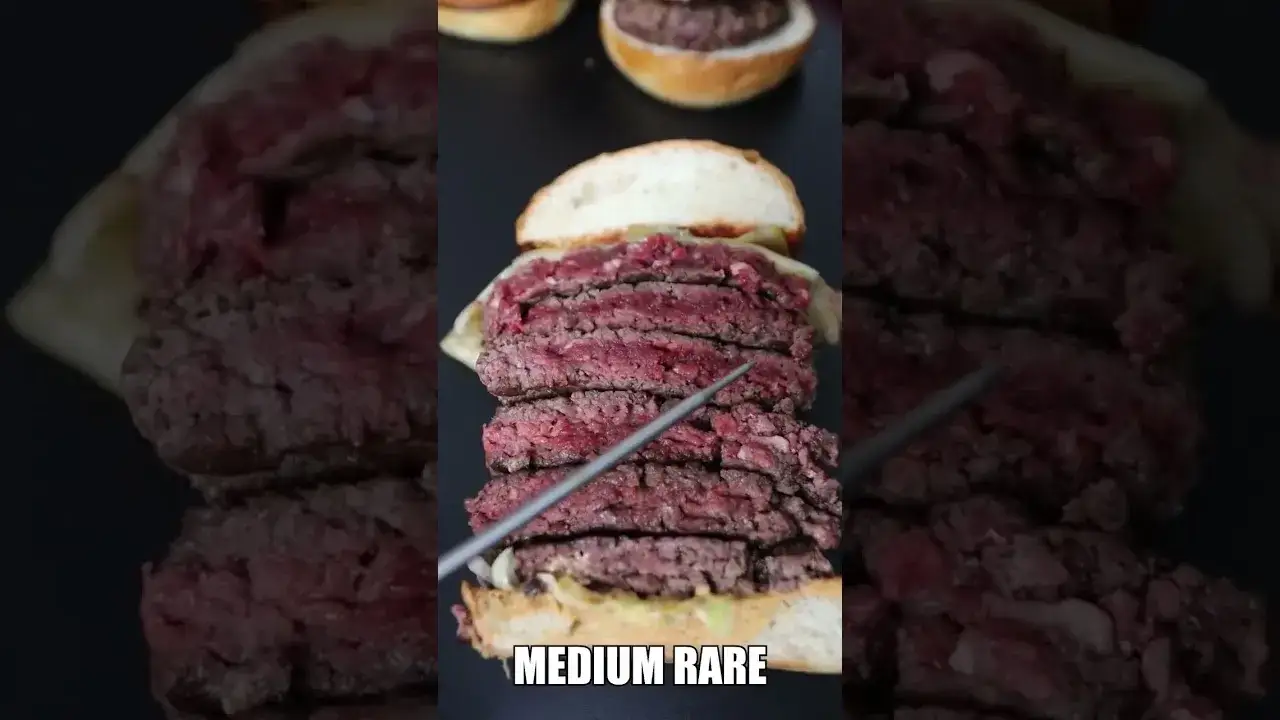 r&oacute;żne stopnie wysmażenia hamburgera