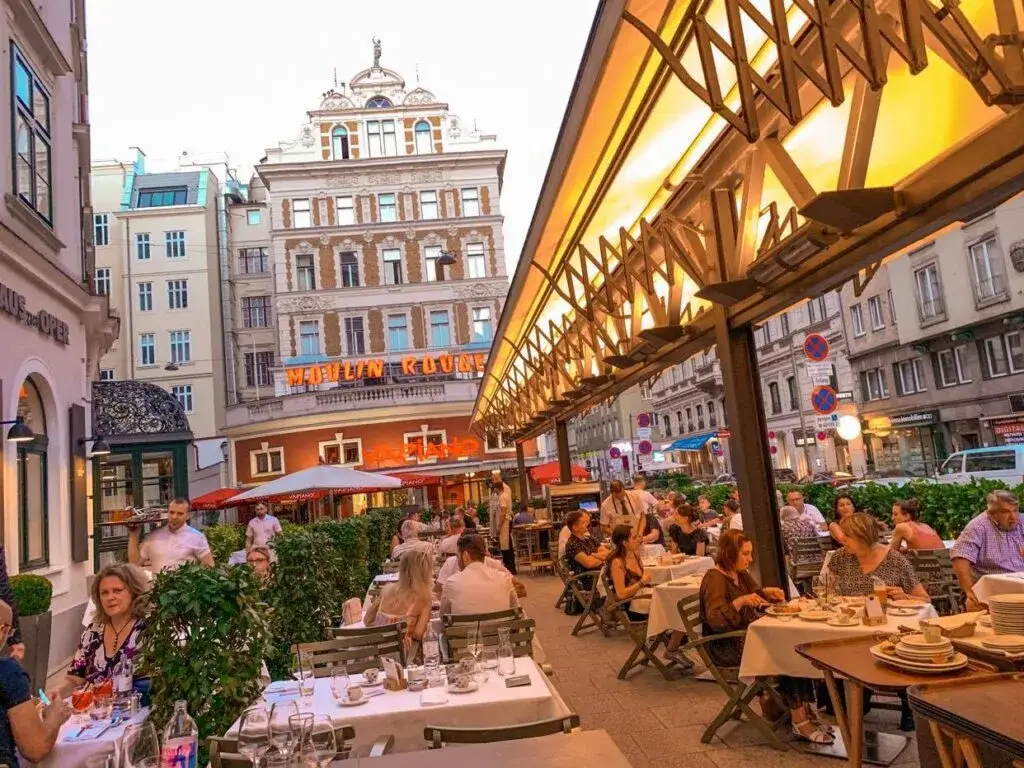 Wiedeń panorama miasto jedzenie