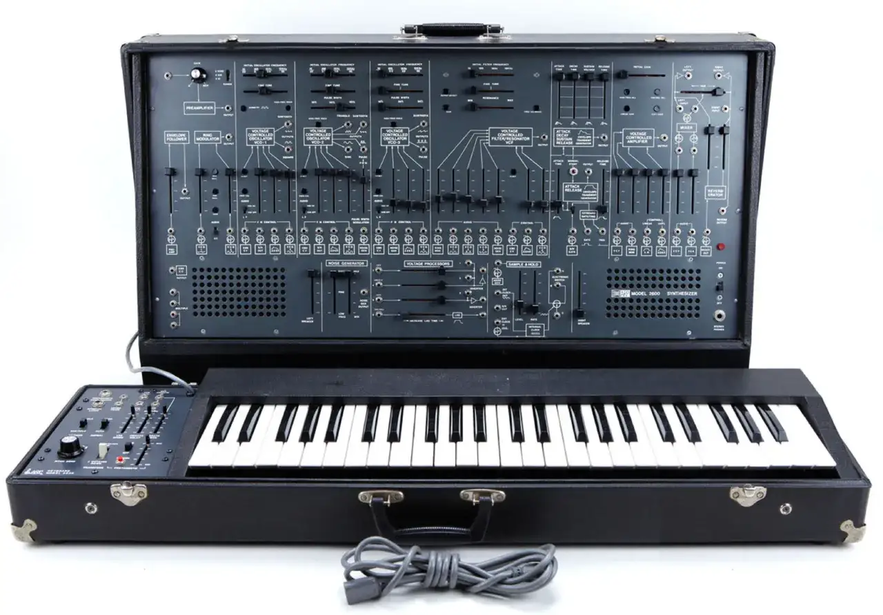 syntezatory Mooga ARP lata 70.
