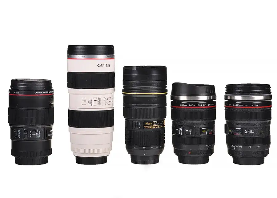 r&oacute;żne modele kubk&oacute;w obiektyw&oacute;w