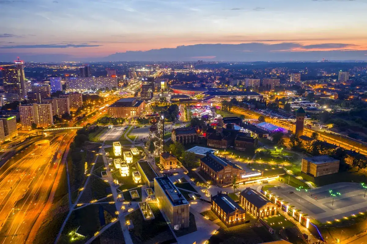 Strefa Kultury Katowice z lotu ptaka