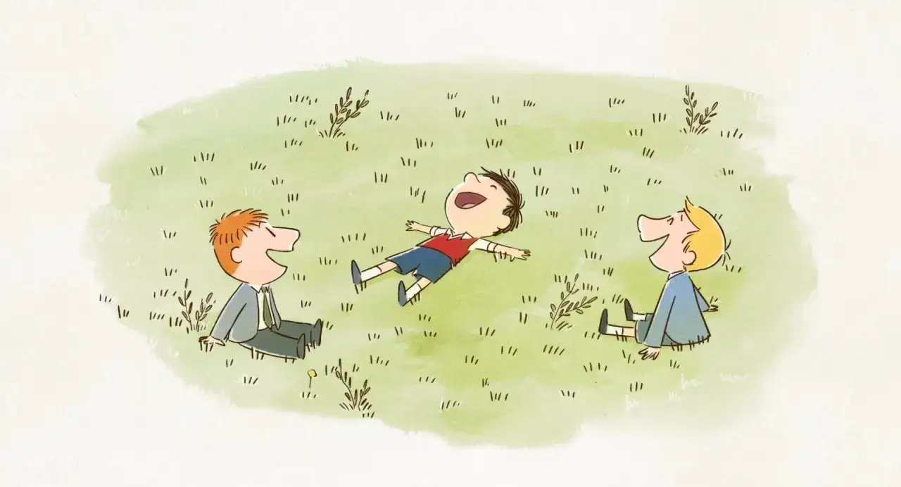 Mikołajek i jego przyjaciele ilustracja Semp&eacute;