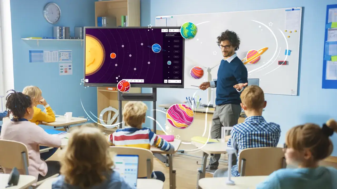Nowoczesna szkoła, technologia w edukacji, monitory interaktywne w klasie