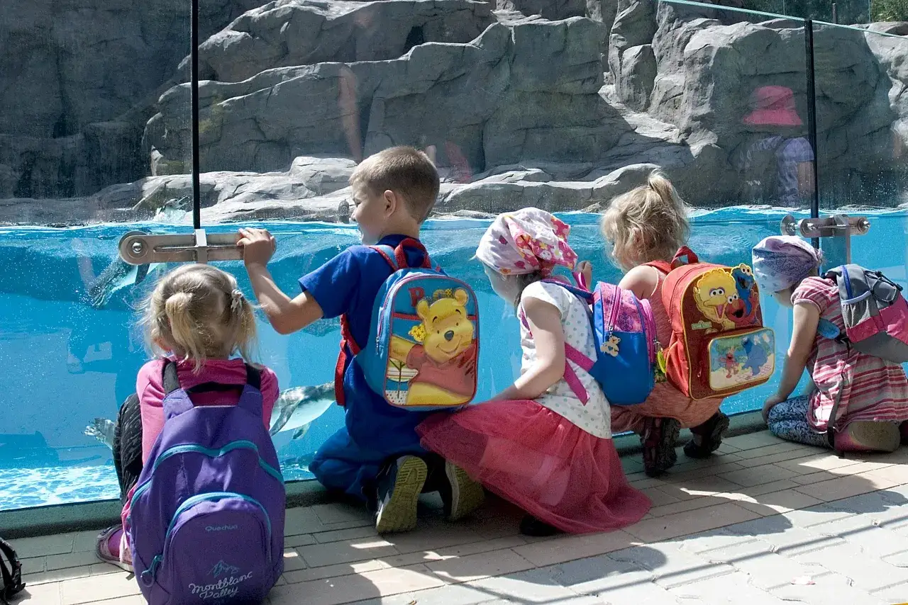dzieci w krakowskim zoo