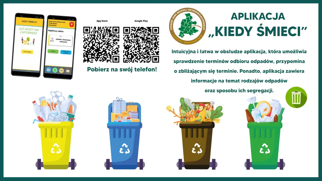 Ekrany smartfonów z aplikacjami do segregacji śmieci