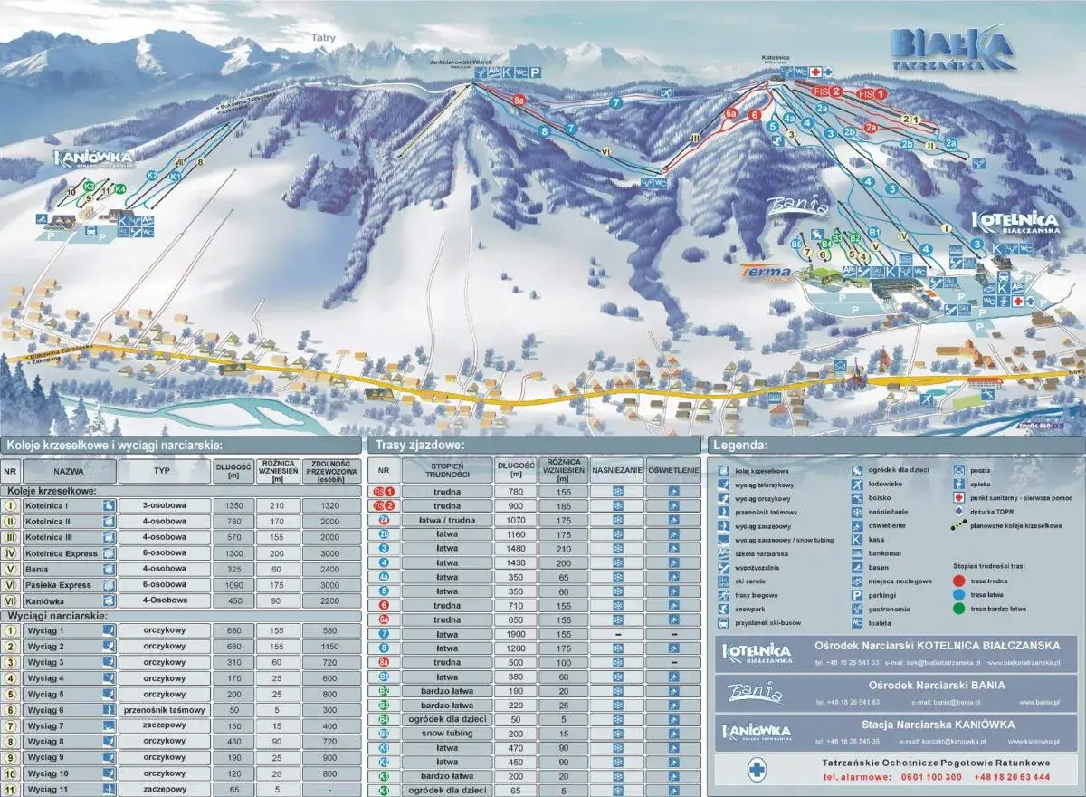 Zakopane zimą panorama narciarska