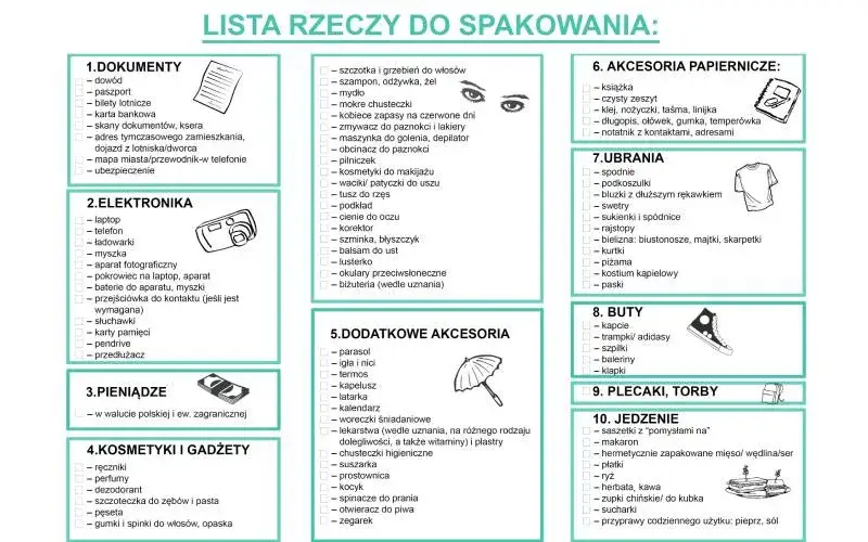 Lista rzeczy do spakowania na basen hotelowy