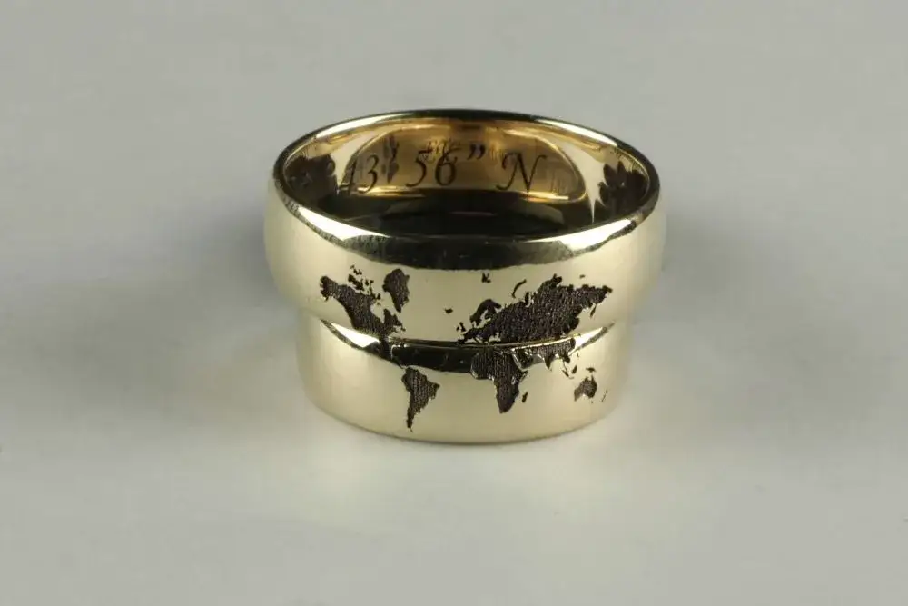 Mapa świata z zaznaczonymi krajami noszącymi obrączkę na prawej lub lewej dłoni