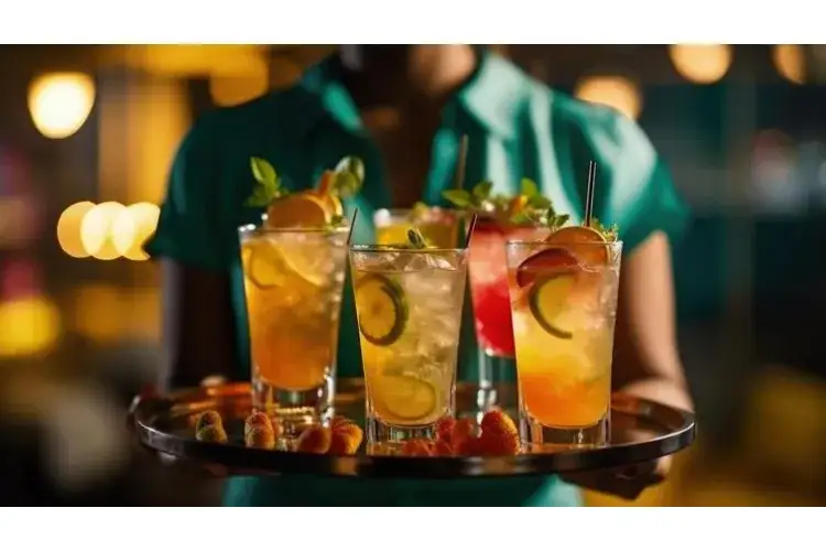 pięknie udekorowane drinki z Desperadosem, garnish
