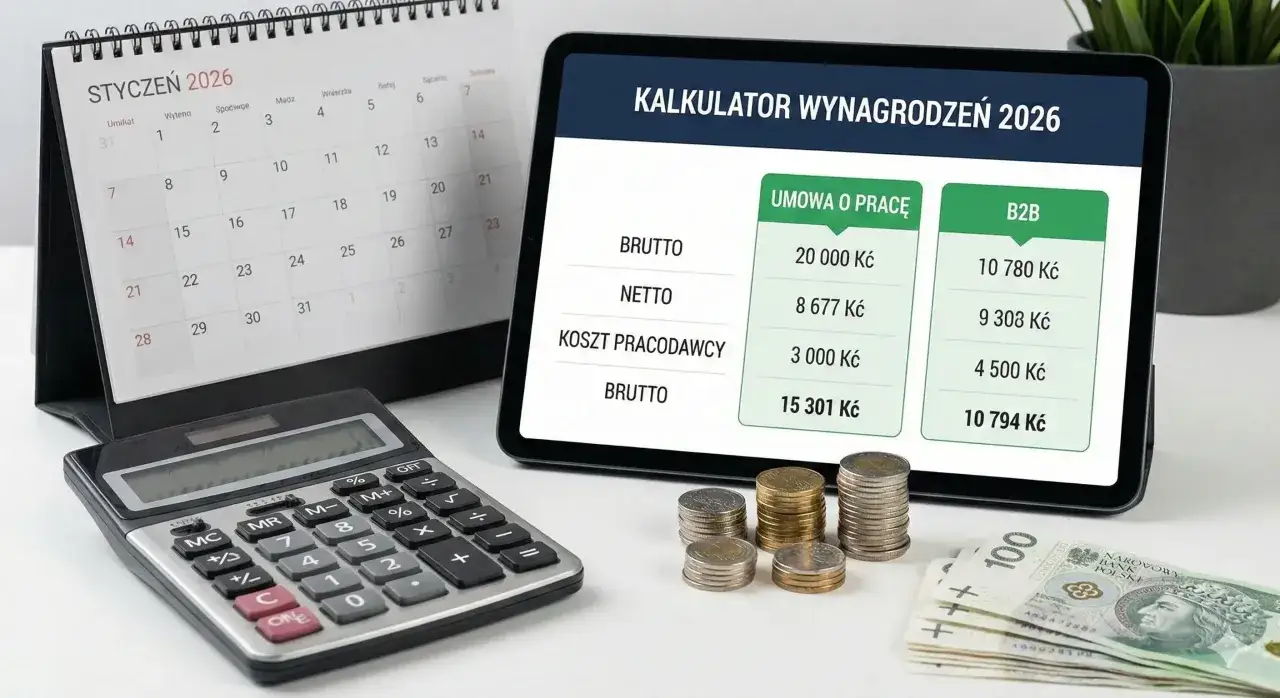 Kalkulator koszt&oacute;w pracodawcy dla płacy minimalnej 2026